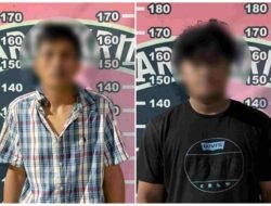 Polsek Sungai Pinang Berhasil Tangkap 2 Pemuda, Usai Mencuri Di Toko Kelontong.