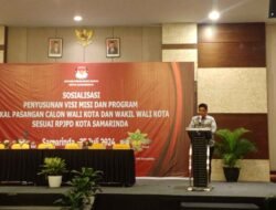 KPU Samarinda Gelar Sosialisasi Visi Misi dan Program Bacalon Wali Kota Sesuai RPJPD Kota Samarinda.