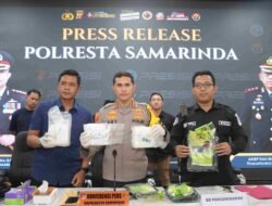 Polresta Samarinda Amankan Tiga Kilogram Sabu, di Duga Jaringan Narkoba Internasional.