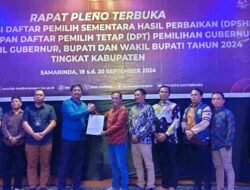 KPU Kaltim Lakukan Monitoring Rapat Pleno Terbuka Rekapitulasi DPSHP dan Penetapan DPT KPU Kukar.