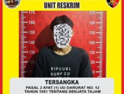 Kepergok Bawa Sajam, Pria Ini Di Amankan Polsek Kawasan Pelabuhan Samarinda.