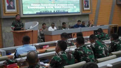 Danrem 091/ASN Pimpin Rakor Pengamanan Kunjungan Wakil Presiden di Samarinda.