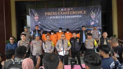 Polresta Samarinda Ungkap Balap Liar dengan Unsur Judi, 5 Tersangka Diamankan.