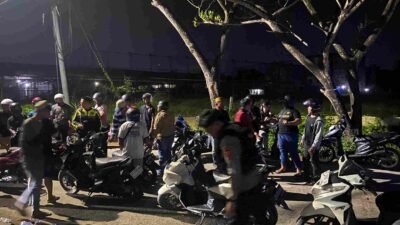 Patroli Gabungan Polresta Samarinda Amankan 14 Sepeda Motor, Terkait Balapan Liar di Belatuk.