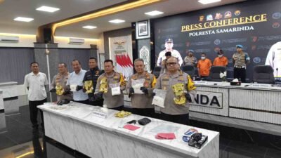 Polresta Samarinda Ungkap Peredaran Narkotika Besar, Sita 5,1 Kg Sabu.