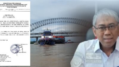 Pemberitahuan dari KSOP: Penutupan Sementara Lalu Lintas Kapal di Jembatan Mahakam 1 pada 3 Maret 2025.