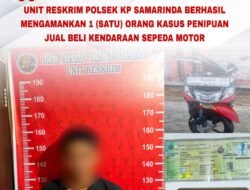 Penipuan Jual Beli Motor di Pelabuhan, Pelaku Diamankan Unit Reskrim Polsek KP Samarinda.