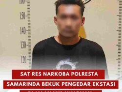 Sat Resnarkoba Polresta Samarinda Bekuk Pengedar Ekstasi di Jalan Mulawarman.