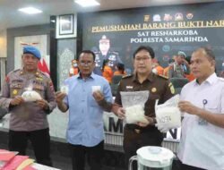 Polresta Samarinda Musnahkan Hampir 6 Kg Sabu dan Ekstasi, 15 Tersangka Diamankan.