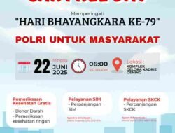 Polresta Samarinda Hadirkan Pelayanan Langsung di CFD, Peringati Hari Bhayangkara ke-79.