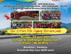 KKSS Samarinda Gaungkan Gaya Hidup Sehat Lewat Gerakan Jogging Bersama Tiap Pekan.