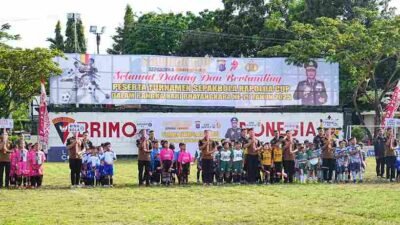 Sambut Hari Bhayangkara ke-79, Polda Kaltim Gelar Turnamen Sepak Bola Usia Dini.