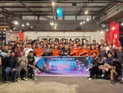 Gelar Nocturnity Riding, Astra Motor Kaltim 2 Ajak Komunitas Honda Samarinda dan Tenggarong.