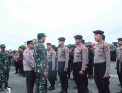 Apel Gelar Kesiapan Pengamanan VVIP Digelar Jelang Kunjungan Ibu Wakil Presiden RI di Samarinda.