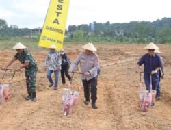 Polresta Samarinda Tanam Jagung Serentak Dukung Ketahanan Pangan Nasional.