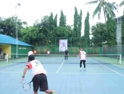 Turnamen Tenis Lapangan “Three On Three” Resmi Dibuka, Sat Binmas Polresta Samarinda Gaungkan Semangat Hari Bhayangkara ke-79.