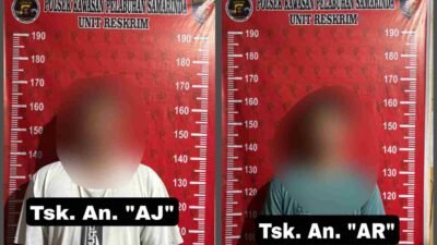 Berbekal Informasi Warga, Unit Reskrim Polsek Kawasan Pelabuhan Samarinda Amankan 1,59 Gram Sabu dan Dua Tersangka.