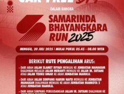 Polresta Samarinda Terapkan Rekayasa Lalu Lintas Saat Bhayangkara Run 2025, Warga Diimbau Perhatikan Pengalihan Arus.