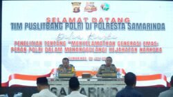 Puslitbang Polri Lakukan Penelitian Strategis di Polresta Samarinda, Fokus Tangkal Kejahatan Narkoba Demi Selamatkan Generasi Emas.