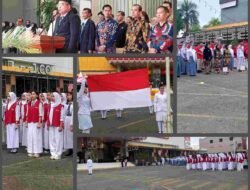 SMK Medika dan Ramayana Gelar Upacara HUT RI ke-80 di Mall Samarinda Square.