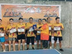 MSC Sabet Gelar Juara 1 Turnamen Tenis Meja HUT ke-66 Pemuda Pancasila.