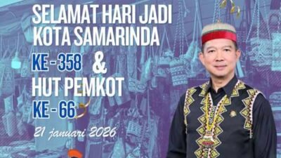 Ketua DAD Kaltim Ucapkan Selamat HUT Ke-358 Samarinda dan Ke-66 Pemkot Samarinda,Dorong Samarinda Maju dan Berbudaya.