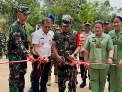 Semenisasi Jalan TMMD di Linggang Amer Diresmikan, Danrem 091/ASN Apresiasi Kerja Keras Satgas.