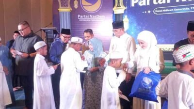 DPW Partai NasDem Kaltim Gelar Bukber dan Santuni Ratusan Anak Yatim Piatu di Samarinda.