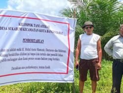 Oknum Polisi Diduga Klaim Lahan Warga di Kota Bangun Darat, Pemilik Pasang Spanduk Larangan Aktivitas.