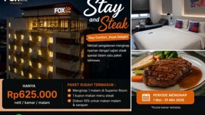Staycation Murah!, FOX Lite Hotel Samarinda Beri Bonus Steak dan Diskon Makan.