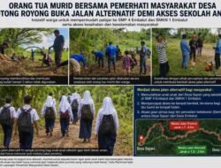 Gotong Royong Demi Pendidikan, Orang Tua Murid dan Pemerhati Masyarakat Desa Separi Benahi Akses Jalan Tanpa Pemdes.