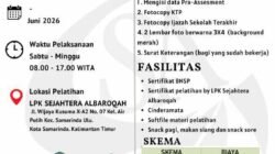 Siap Kerja dan Bersertifikat, PT Sejahtera Albaroqah Buka Pelatihan Cleaning Service Juni 2026.