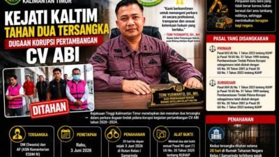 Kejati Kaltim Bongkar Dugaan Korupsi Tambang CV ABI, ASN ESDM Ikut Terseret.
