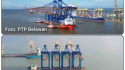 Pelindo Marine Perkuat Modernisasi Pelabuhan Nasional, Kawal Kedatangan QCC dan RTG di Surabaya serta Belawan.