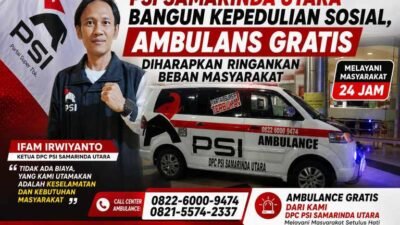 PSI Samarinda Utara Bangun Kepedulian Sosial, Ambulans Gratis Diharapkan Ringankan Beban Masyarakat.