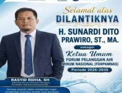 FORPAMNAS Tetapkan Sunardi Dito Prawiro sebagai Ketua Umum 2026–2030, Dorong Pembentukan Badan Regulator Air Minum Nasional.