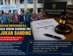 Objek Sengketa Diakui Jelas, Gugatan Tetap Dinyatakan N.O., Kuasa Hukum Darmono Tempuh Banding ke PT Kaltim.