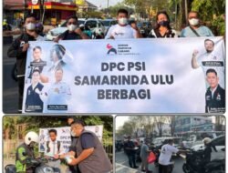 DPC PSI Samarinda Ulu Peduli Warga, Bagikan Masker di Tengah Kondisi Udara Kurang Bersahabat.
