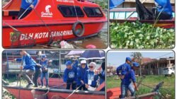 Laskar Biru Demokrat Samarinda Turun ke Karang Mumus, Tanam Pohon dan Bersihkan Sungai