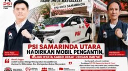 PSI Samarinda Utara Hadirkan Mobil Pengantin, Wujud Nyata Kader Dekat dengan Rakyat.