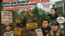 Heboh! Proyek Jalan Mataritip Rp25,2 Miliar Diduga Masuk Kawasan Hutan, Kejagung Diminta Usut.